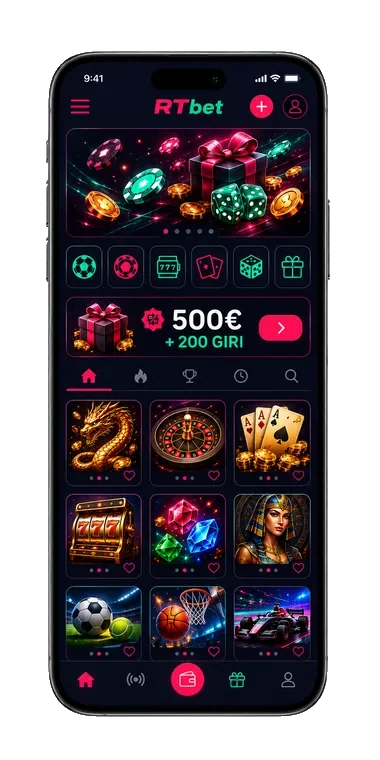 Casinò e scommesse rtbet su mobile